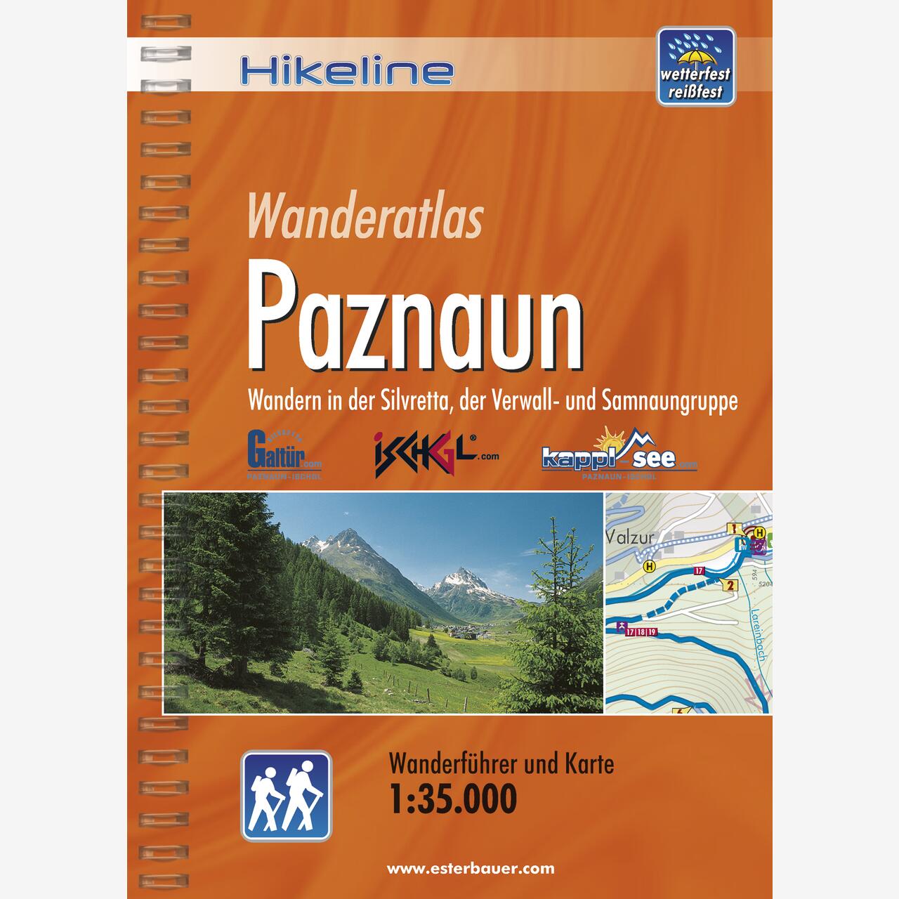 Hikeline Wanderführer Wanderatlas Paznaun Hikeline Wanderführer Wanderatlas Paznaun