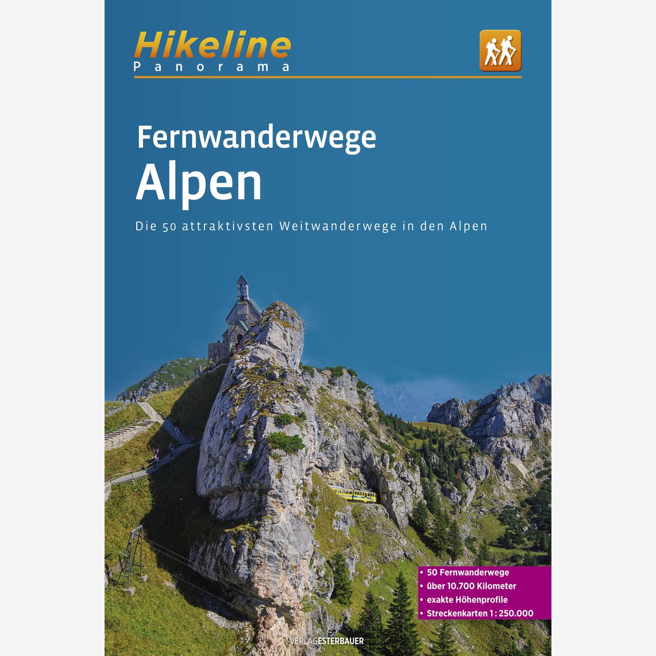 Hikeline Panorama Übersichtswerk Fernwanderwege Alpen