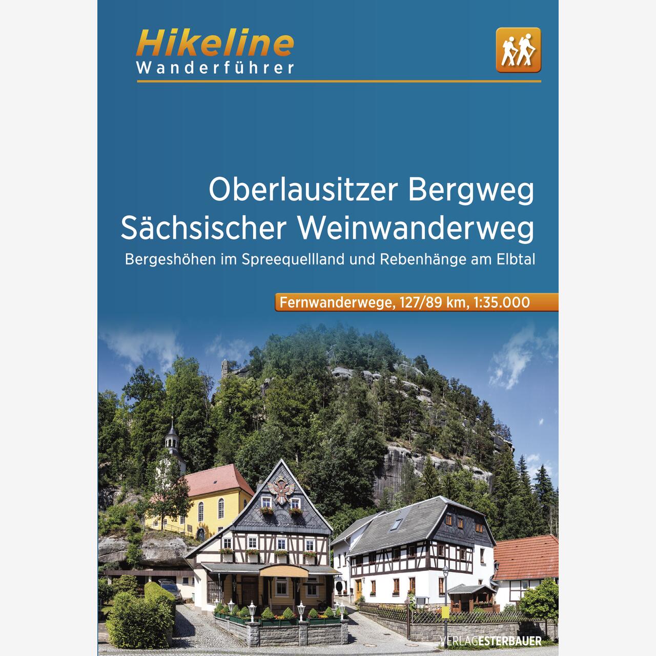 Hikeline Wanderführer Fernwanderwege Oberlausitzer Bergweg • Sächsischer Weinwanderweg