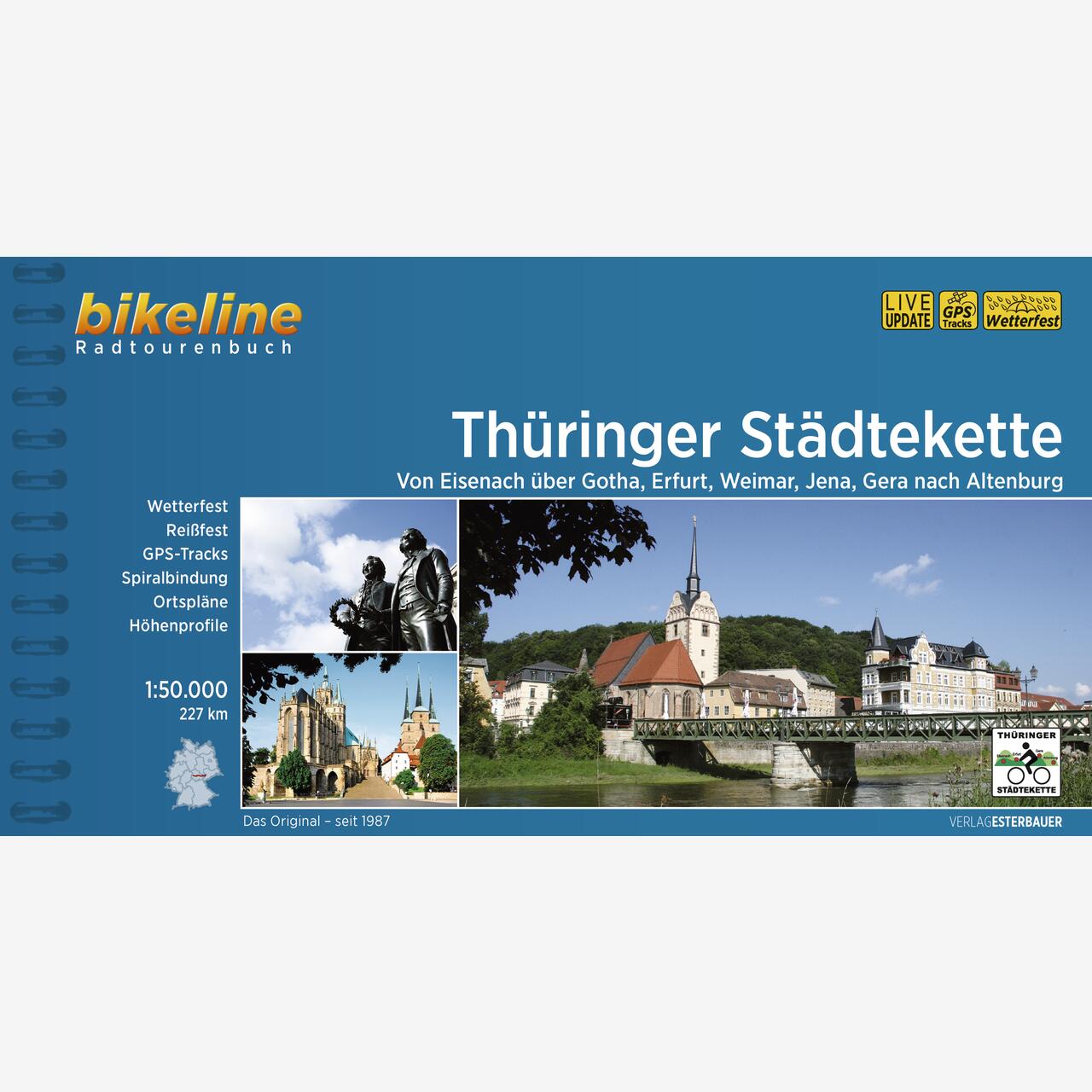 bikeline Radtourenbuch Thüringer Städtekette