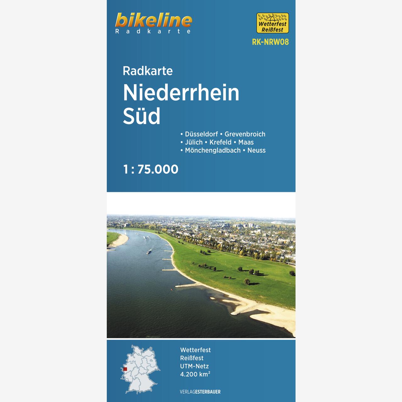 bikeline Radkarte Radkarte Niederrhein Süd