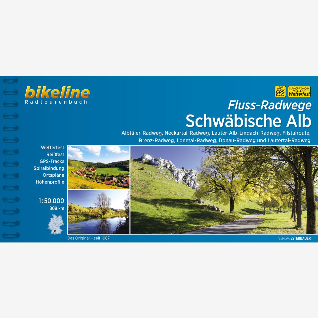 bikeline Radtourenbuch Fluss-Radwege Schwäbische Alb