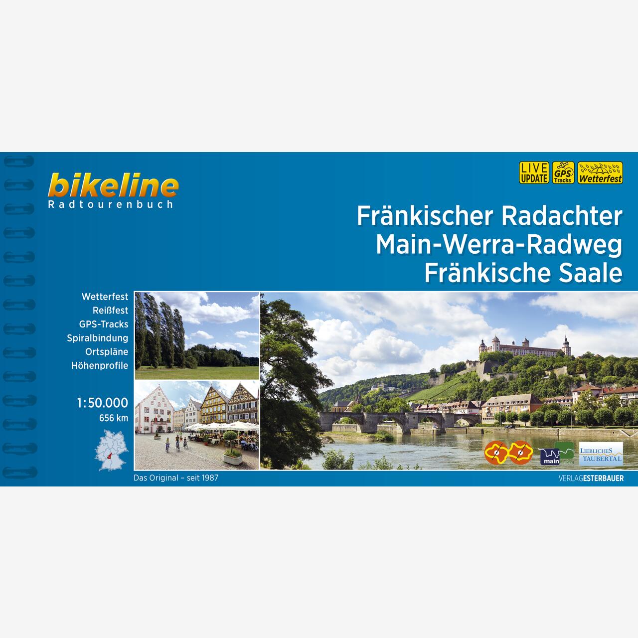 bikeline Radtourenbuch Fränkischer Radachter • Main-Werra-Radweg • Fränkische Saale