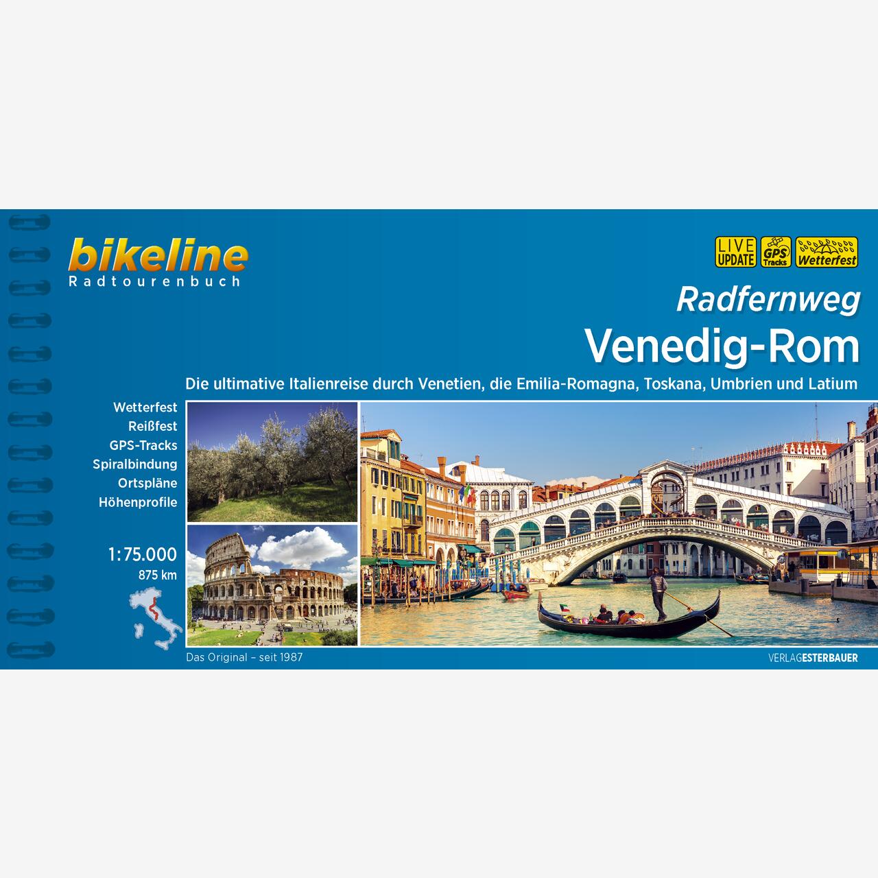 bikeline Radtourenbuch Radfernweg Venedig-Rom