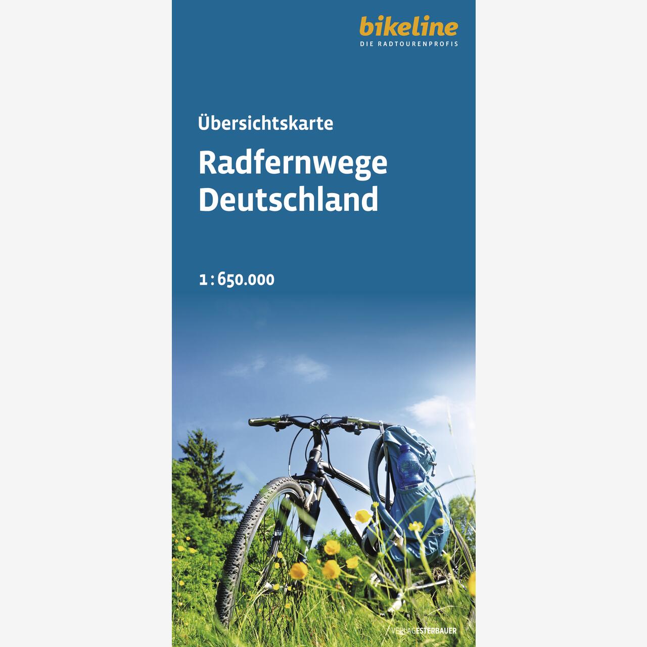bikeline Panorama Übersichtswerk Übersichtskarte Radfernwege Deutschland