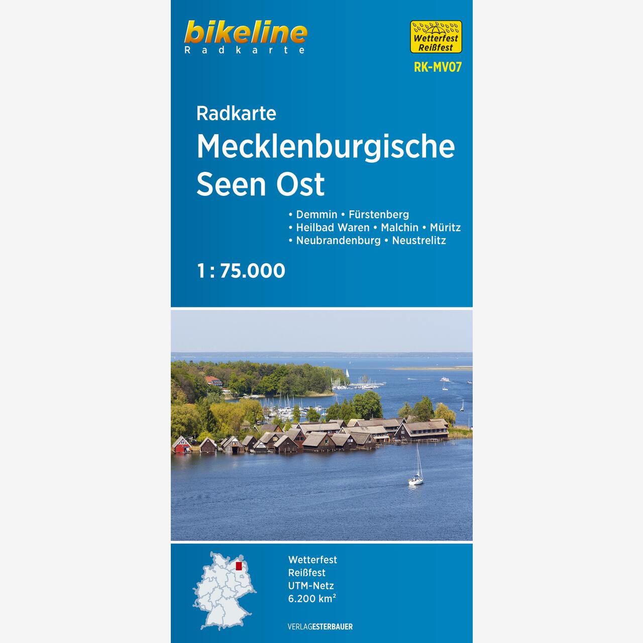 bikeline Radkarte Radkarte Mecklenburgische Seen Ost