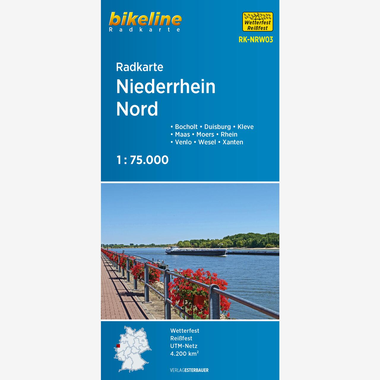 bikeline Radkarte Radkarte Niederrhein Nord