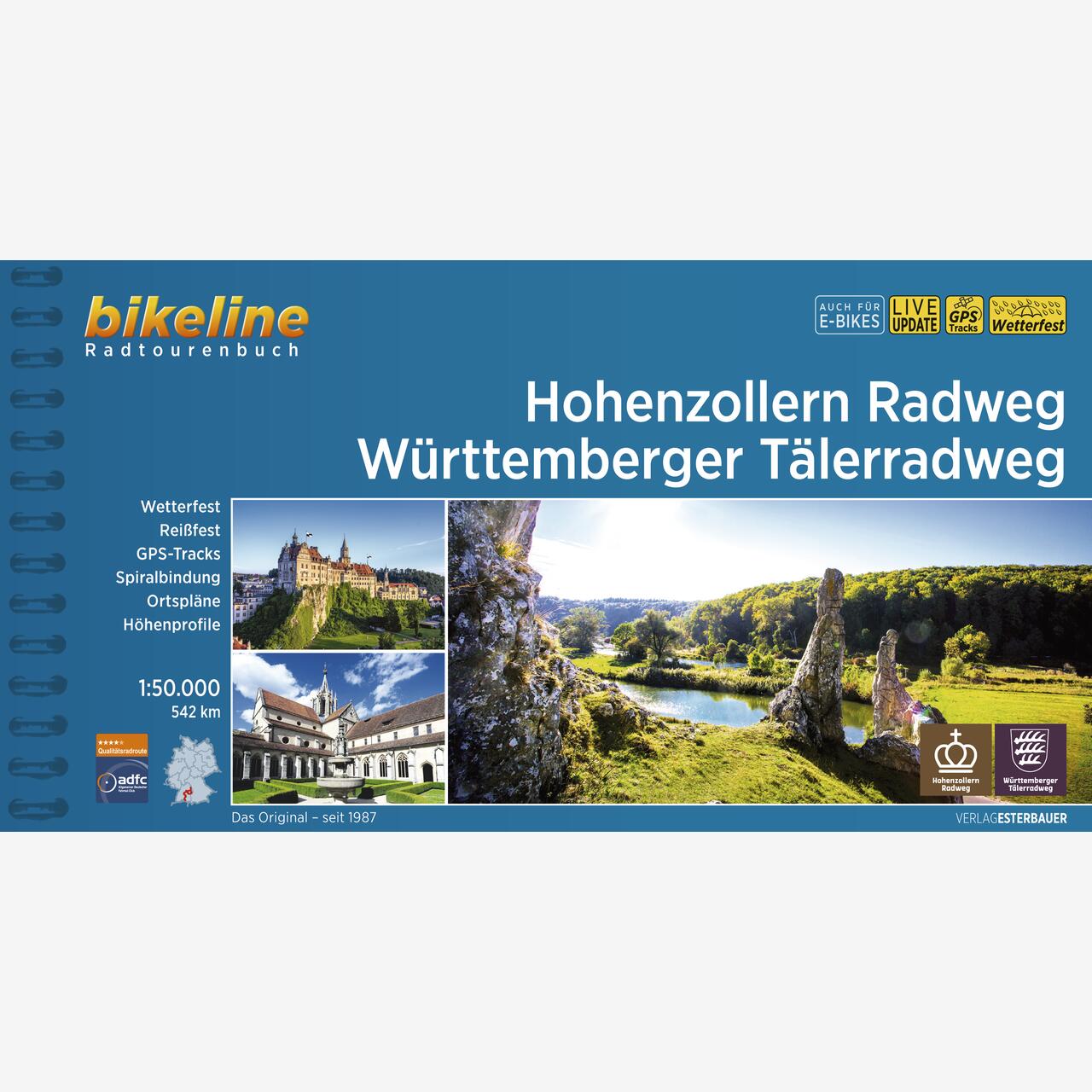 bikeline Radtourenbuch Hohenzollern Radweg • Württemberger Tälerradweg