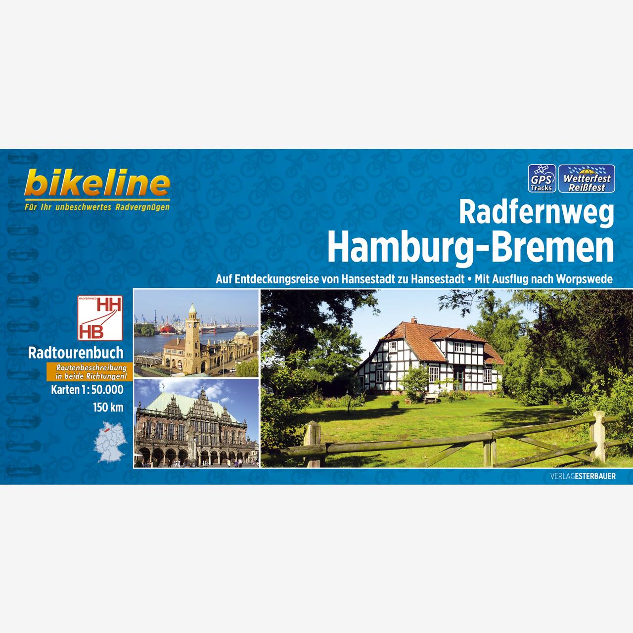 bikeline Radtourenbuch Radfernweg Hamburg-Bremen
