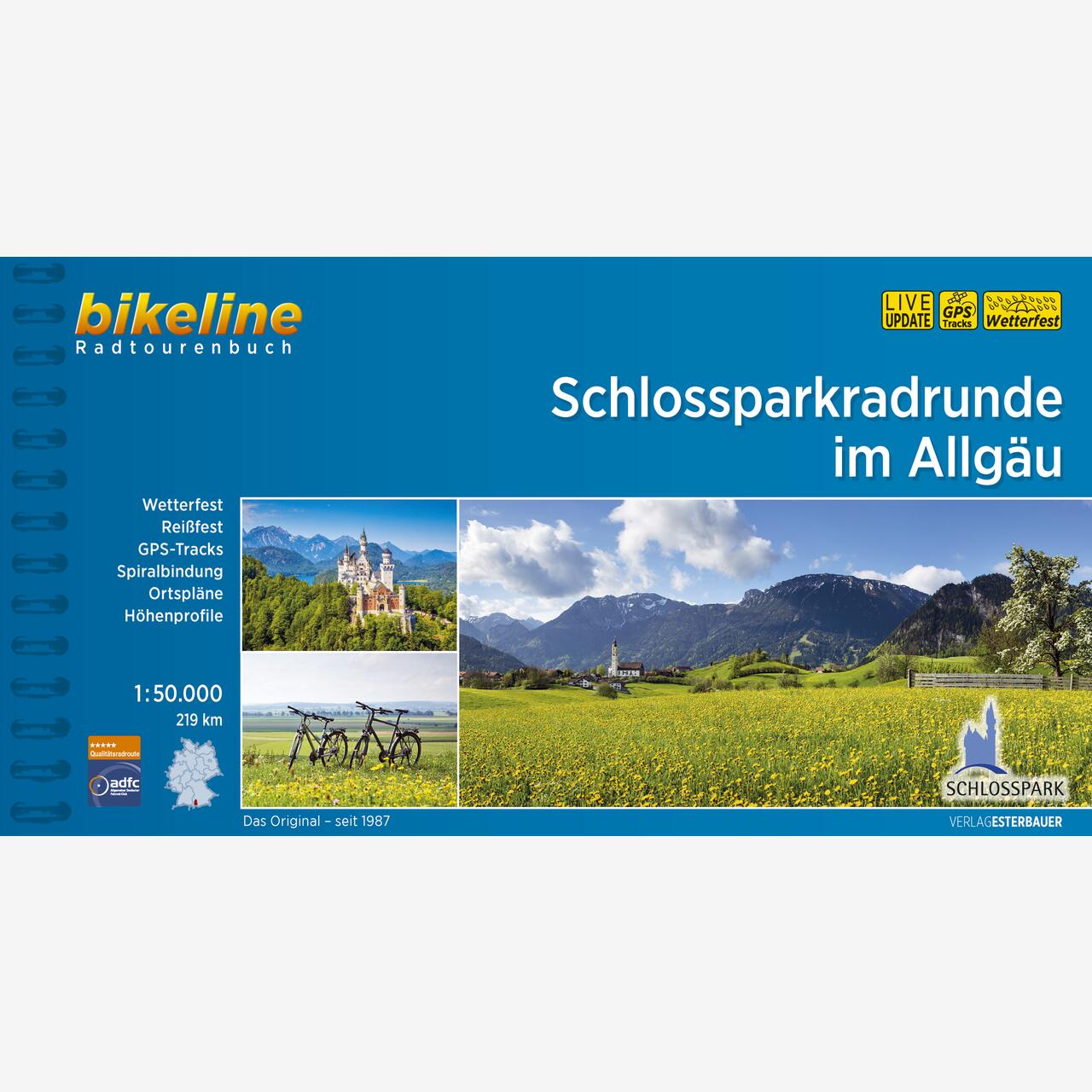 bikeline Radtourenbuch Schlossparkradrunde im Allgäu