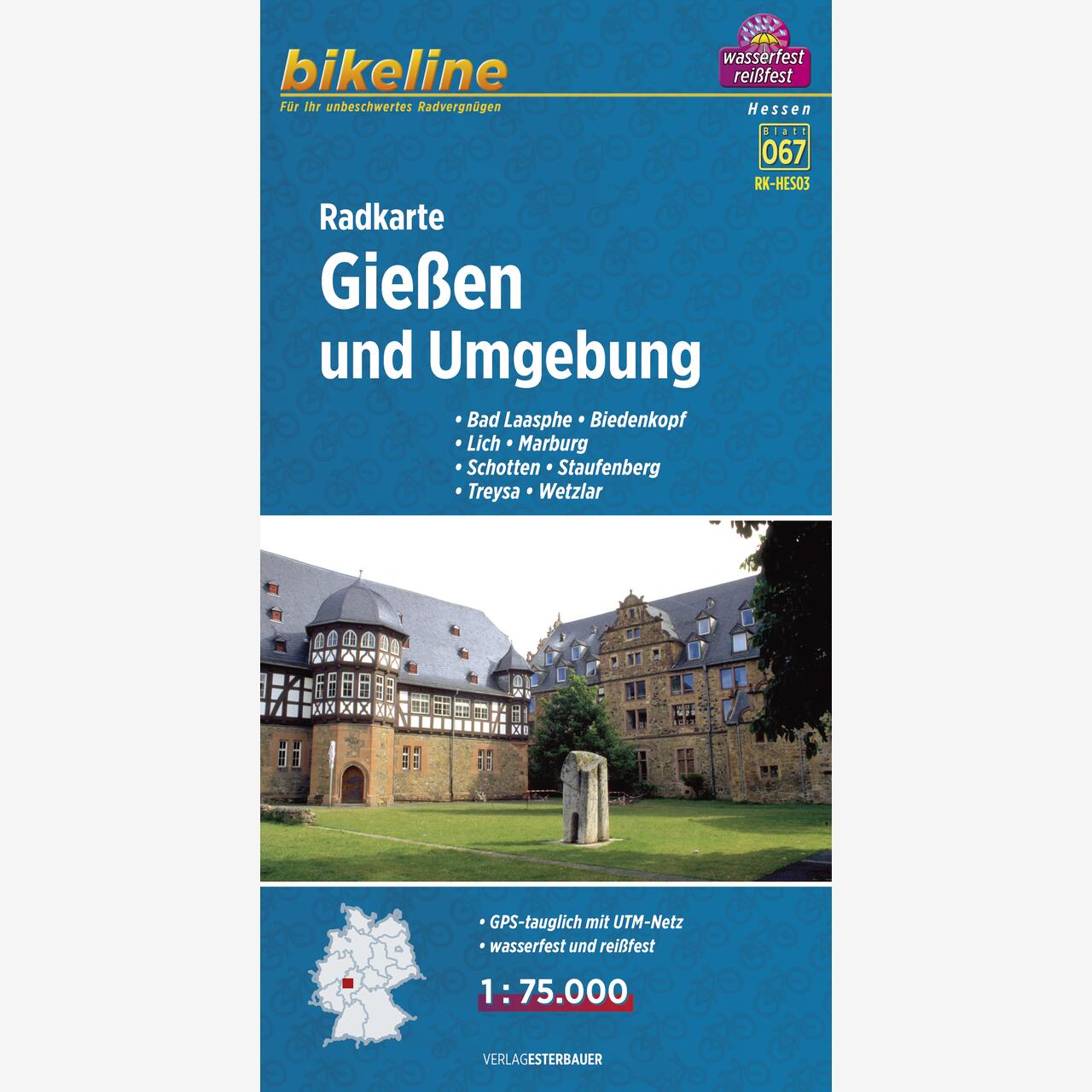 bikeline Radkarte Radkarte Gießen und Umgebung
